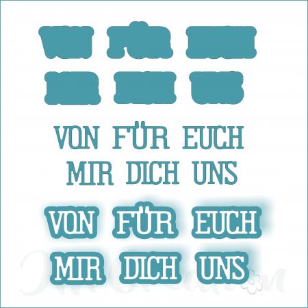 Von für dich klein - Stanzschablone